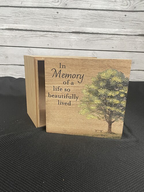 In Memory of a Life Wood Box