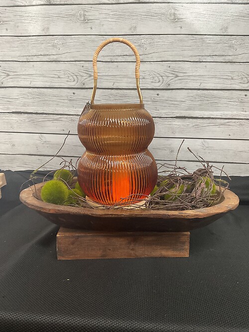 Brown Lantern in a dough bowl