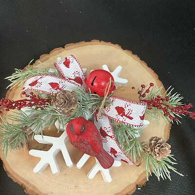 Snowflake with Cardinal