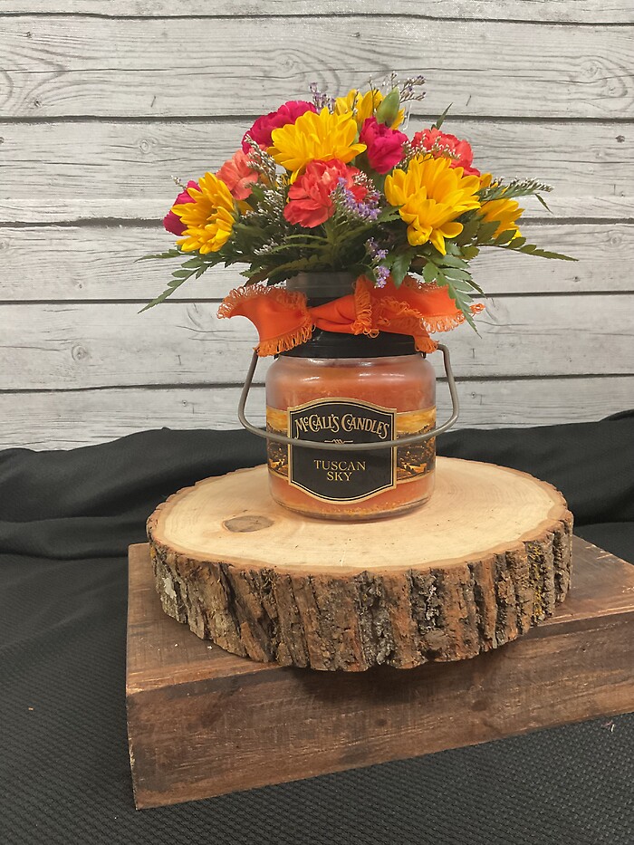 Fresh Flowers with Candle