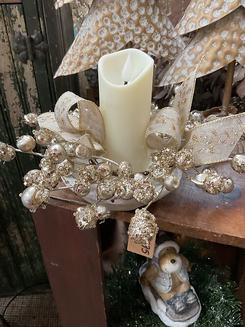 Small Dough Bowl with Candle