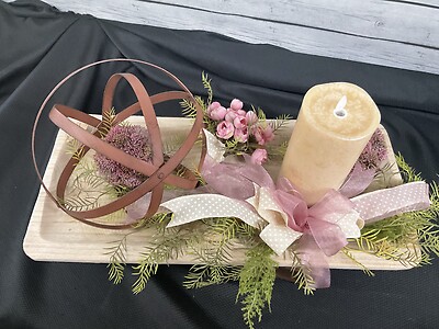 Double dough bowl with candle and orb